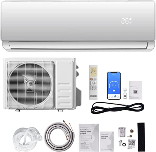 Portable Air Conditioner – 18000BTU WIFI Portable AC Unit with Remote&App Control – Air Conditioner for Room with Cooling, Dehumidifier, Fan 3-in-1, White